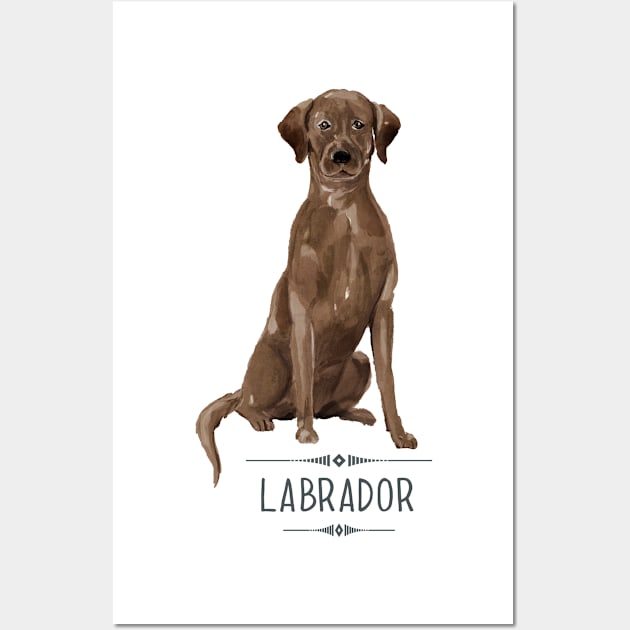 Chocolate Brown Labrador Wall Art by bullshirter